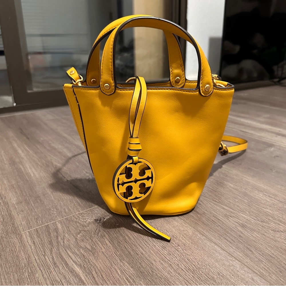 Tory Burch Yellow mini bucket bag